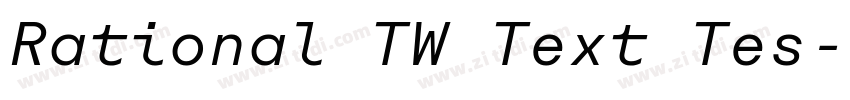 Rational TW Text Tes字体转换 Rational TW Text Tes字体转换
